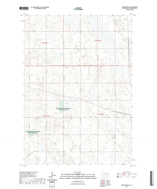Wessington NE South Dakota US Topo Map Image