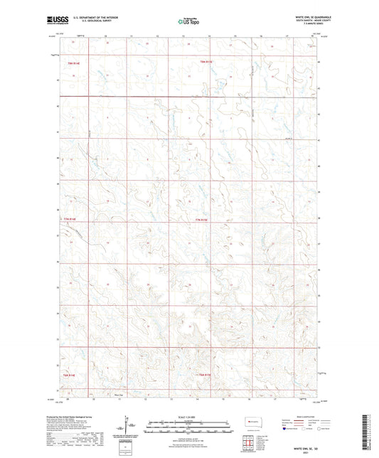 White Owl SE South Dakota US Topo Map Image