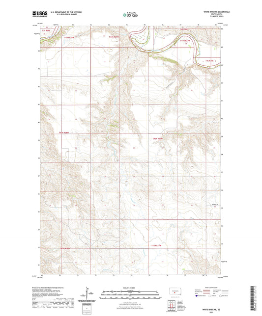 White River NE South Dakota US Topo Map Image