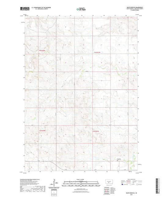 White River SE South Dakota US Topo Map Image
