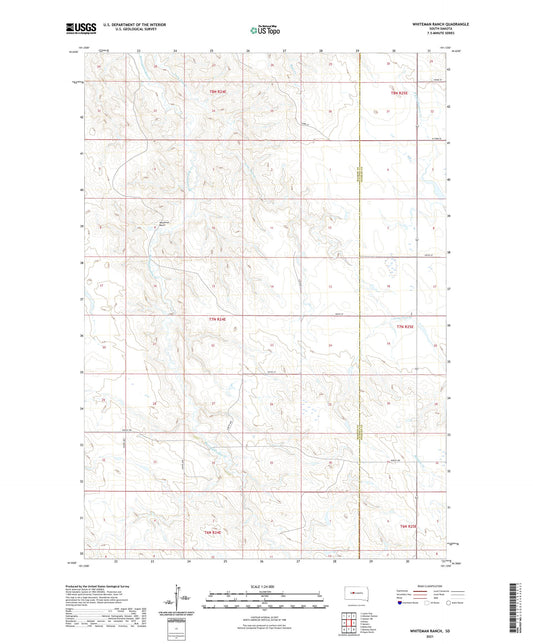 Whiteman Ranch South Dakota US Topo Map Image