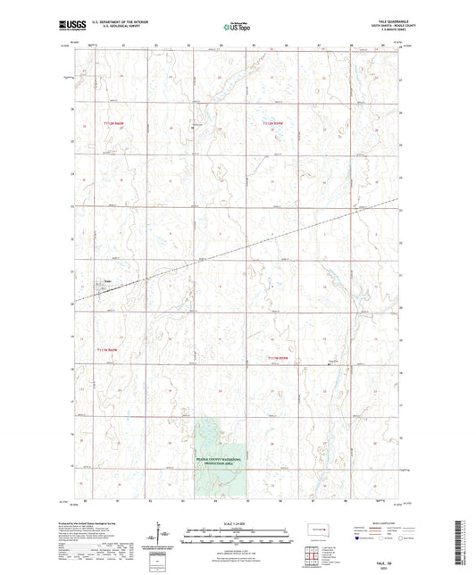 Yale South Dakota US Topo Map Image