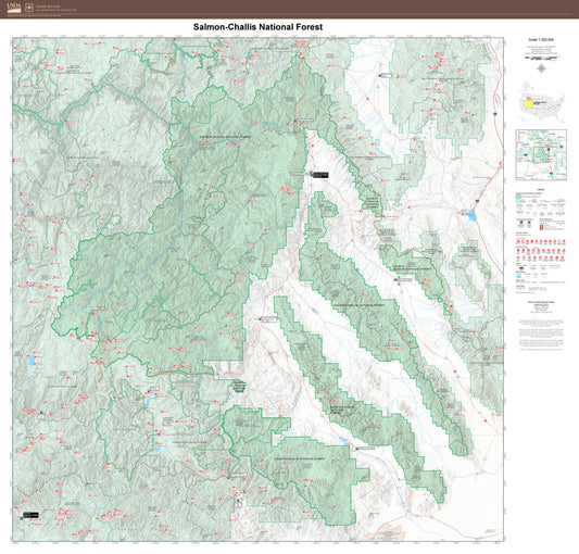 Salmon-Challis National Forest Map