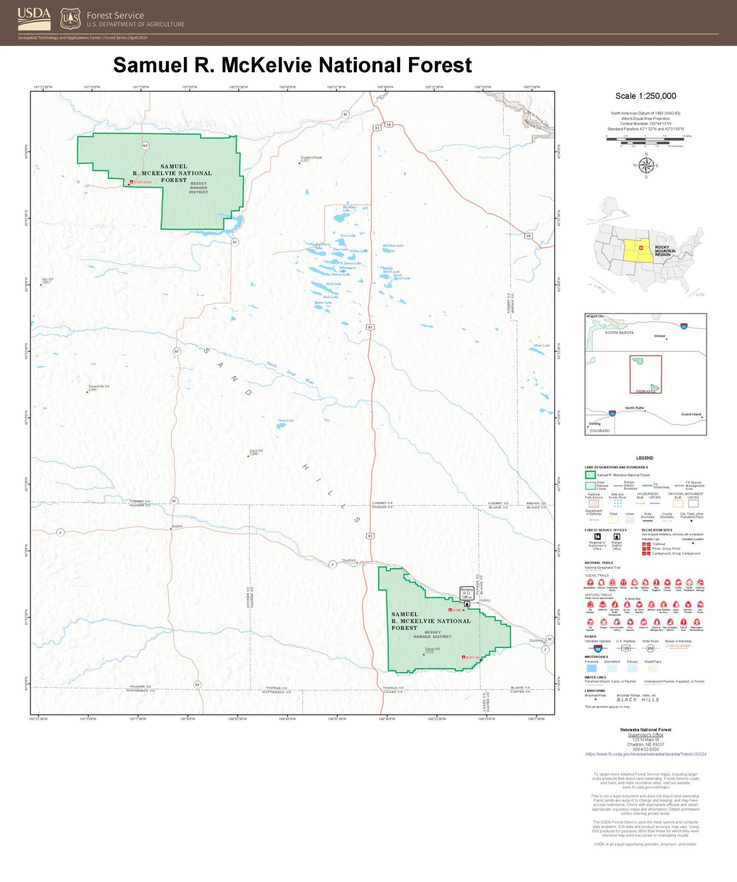 Samuel R. McKelvie National Forest Map