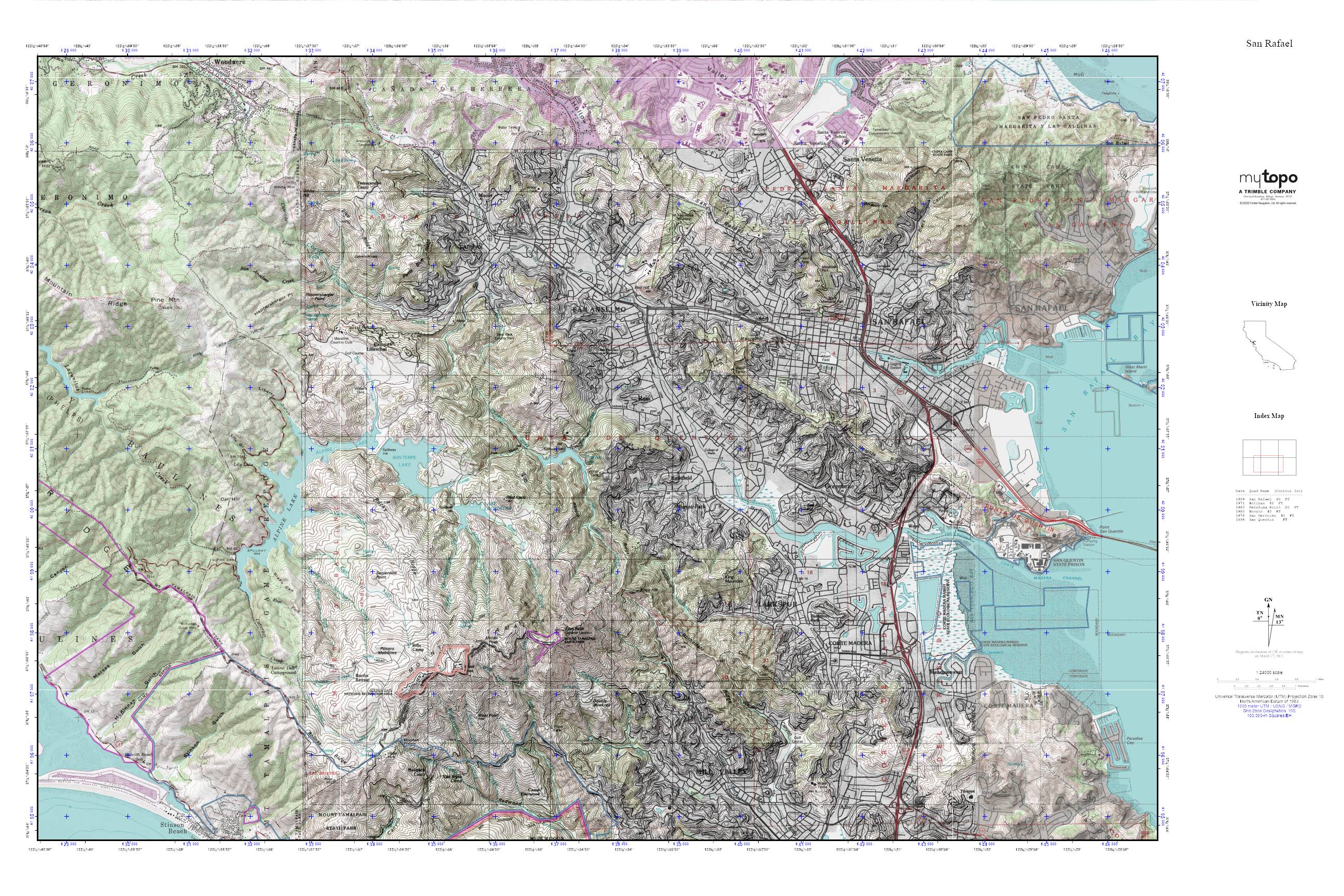 San Rafael MyTopo Explorer Series Map – MyTopo Map Store