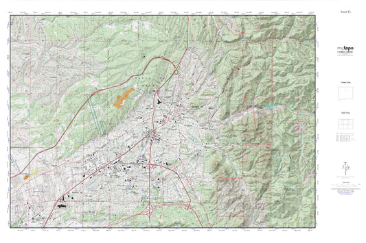 Santa Fe MyTopo Explorer Series Map Image
