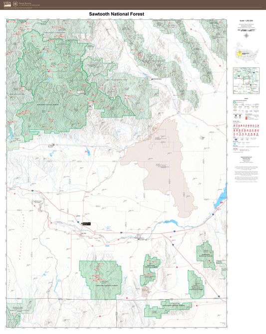 Sawtooth National Forest Map