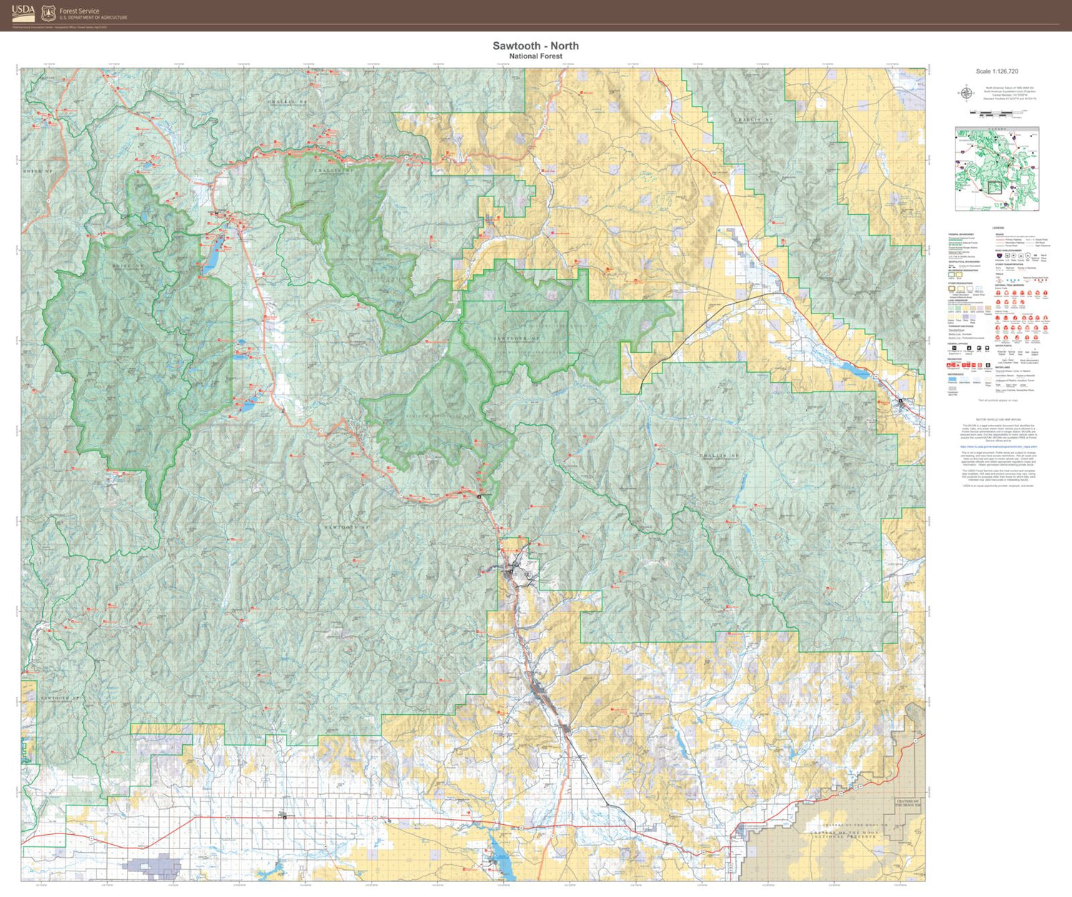 Sawtooth National Forest North Map