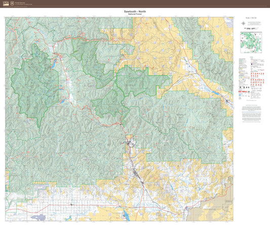 Sawtooth National Forest North Map