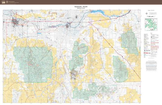 Sawtooth National Forest South Map