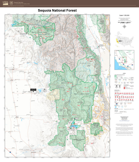 Sequoia National Forest Map