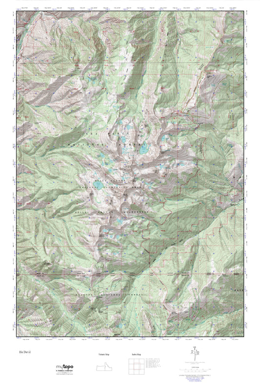 Seven Devils MyTopo Explorer Series Map Image