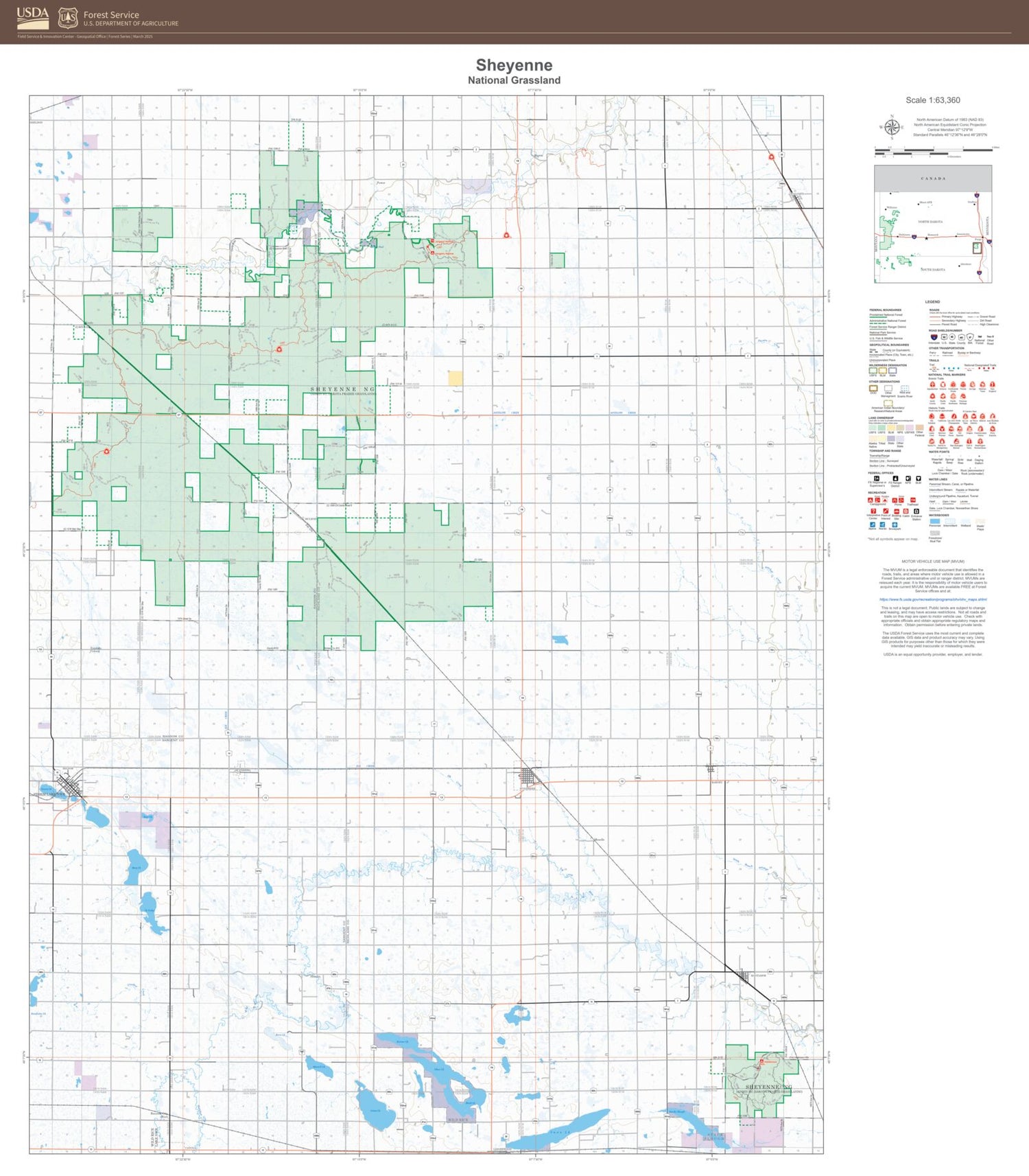 Sheyenne National Grassland Map
