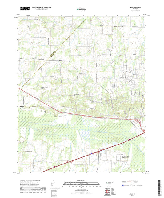 Adair Tennessee US Topo Map Image