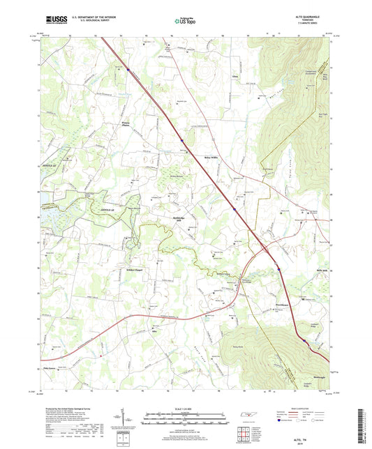 Alto Tennessee US Topo Map Image