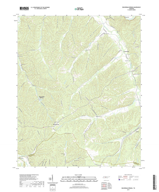 Beaverdam Springs Tennessee US Topo Map Image