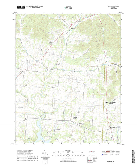 Bethpage Tennessee US Topo Map Image