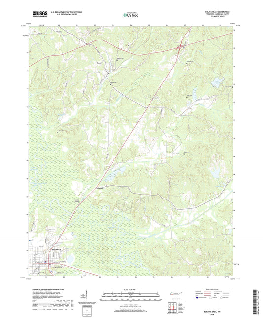 Bolivar East Tennessee US Topo Map Image