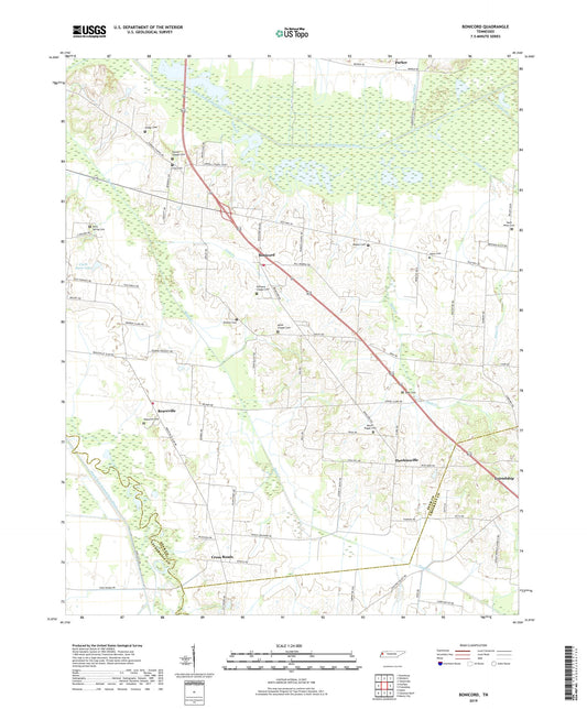 Bonicord Tennessee US Topo Map Image