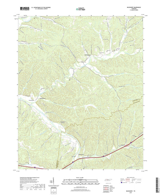 Bucksnort Tennessee US Topo Map Image