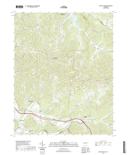 Buffalo Valley Tennessee US Topo Map Image