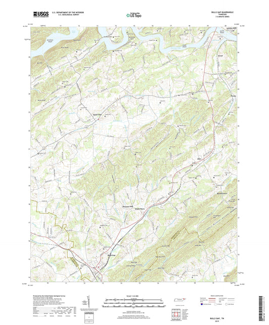 Bulls Gap Tennessee US Topo Map Image