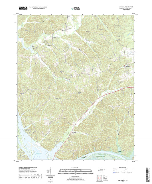 Bumpus Mills Tennessee US Topo Map Image