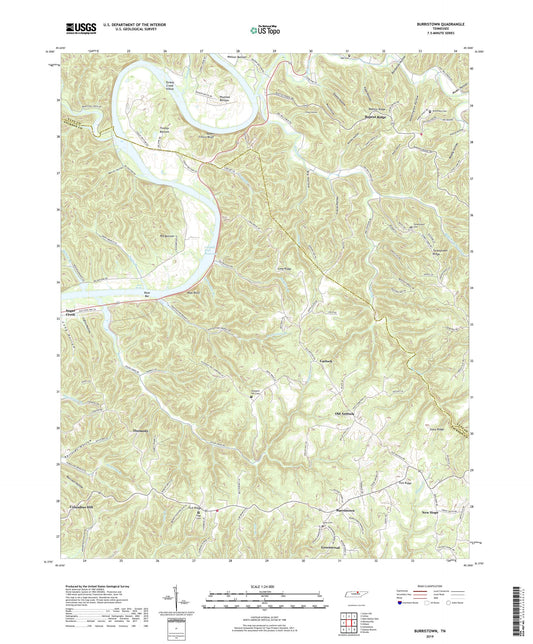 Burristown Tennessee US Topo Map Image