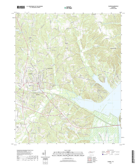 Camden Tennessee US Topo Map Image
