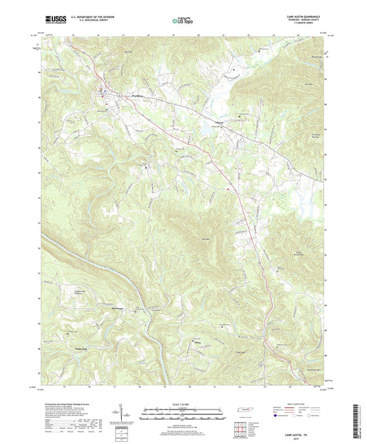 Camp Austin Tennessee US Topo Map Image