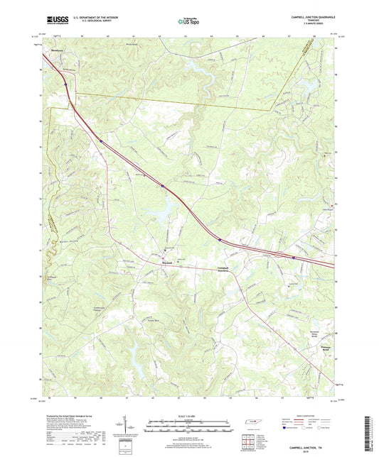 Campbell Junction Tennessee US Topo Map Image
