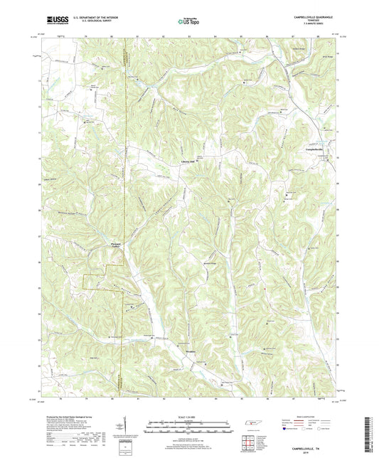 Campbellsville Tennessee US Topo Map Image