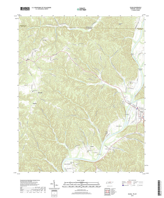 Celina Tennessee US Topo Map Image