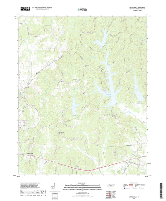 Chesterfield Tennessee US Topo Map Image