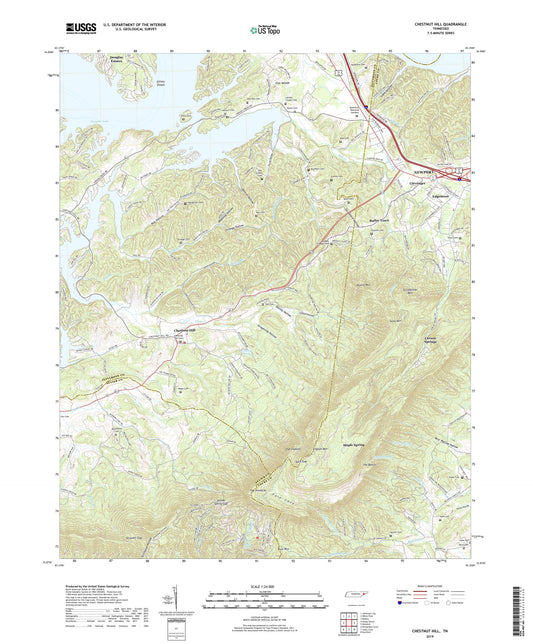 Chestnut Hill Tennessee US Topo Map Image