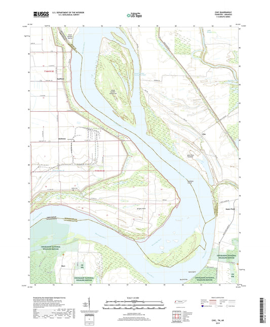 Chic Tennessee US Topo Map Image