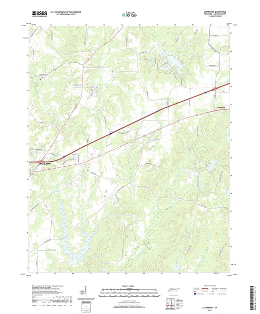 Claybrook Tennessee US Topo Map Image