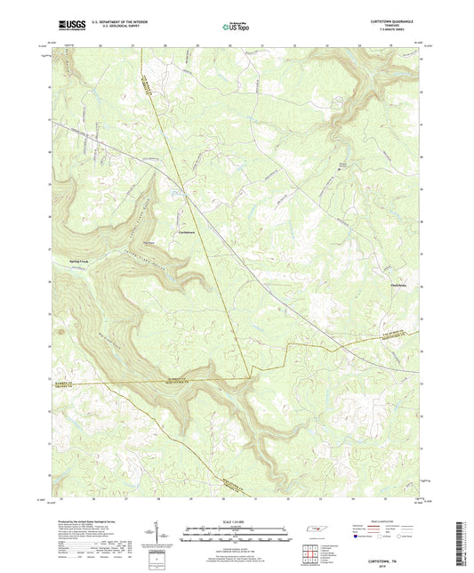 Curtistown Tennessee US Topo Map Image