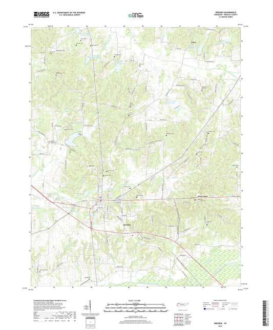 Dresden Tennessee US Topo Map Image