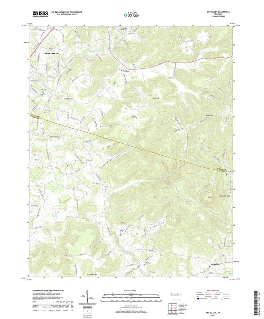 Dry Valley Tennessee US Topo Map Image