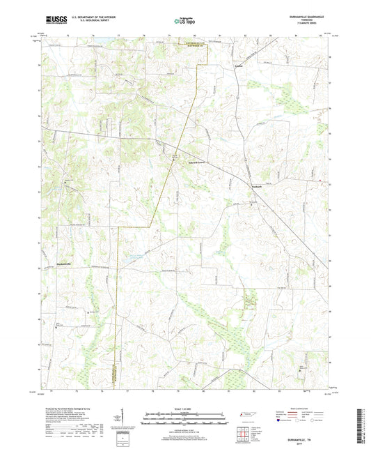 Durhamville Tennessee US Topo Map Image