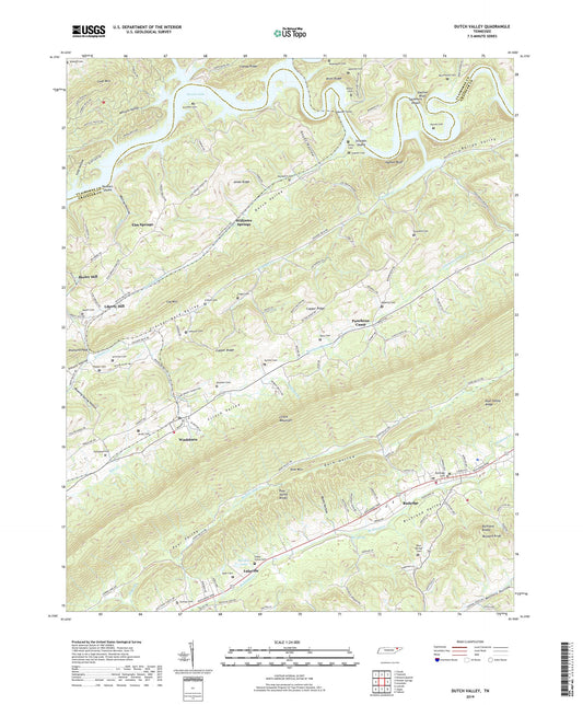 Dutch Valley Tennessee US Topo Map Image