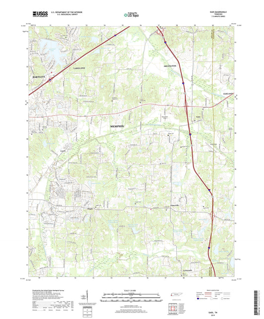 Eads Tennessee US Topo Map Image
