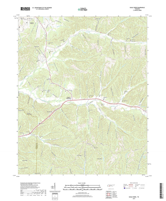 Eagle Creek Tennessee US Topo Map Image