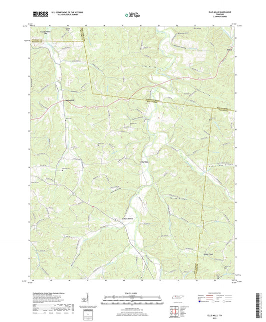 Ellis Mills Tennessee US Topo Map Image