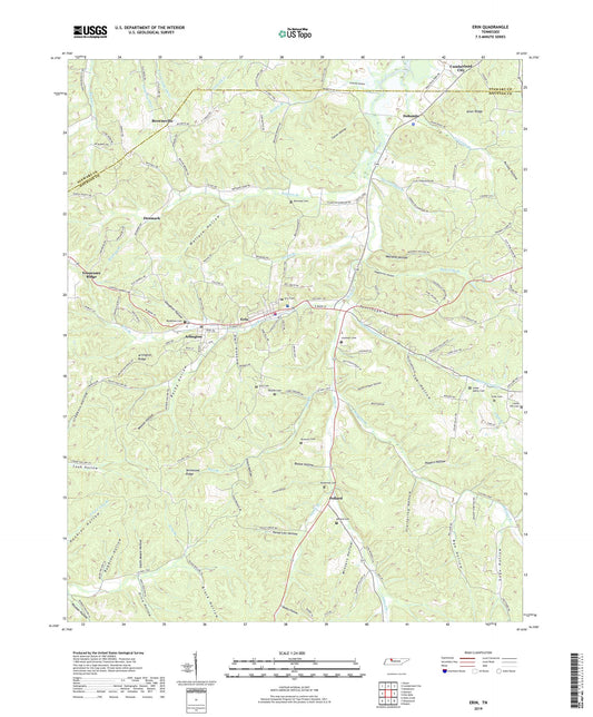 Erin Tennessee US Topo Map Image