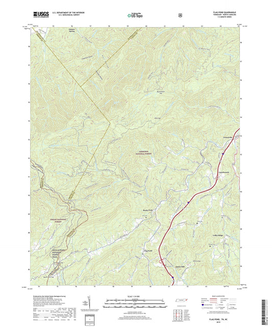 Flag Pond Tennessee US Topo Map Image