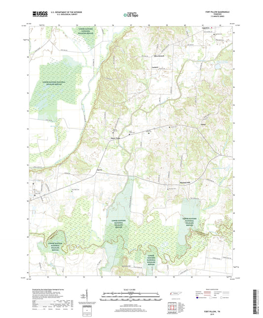 Fort Pillow Tennessee US Topo Map Image
