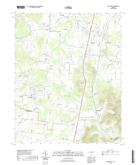 Fosterville Tennessee US Topo Map Image