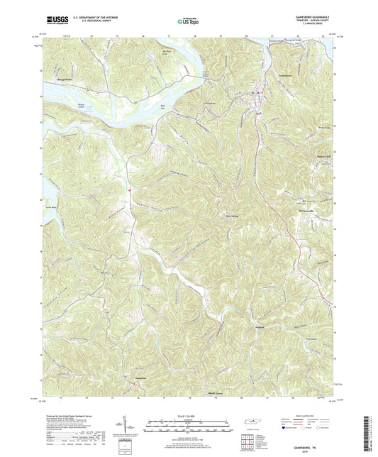 Gainesboro Tennessee US Topo Map Image